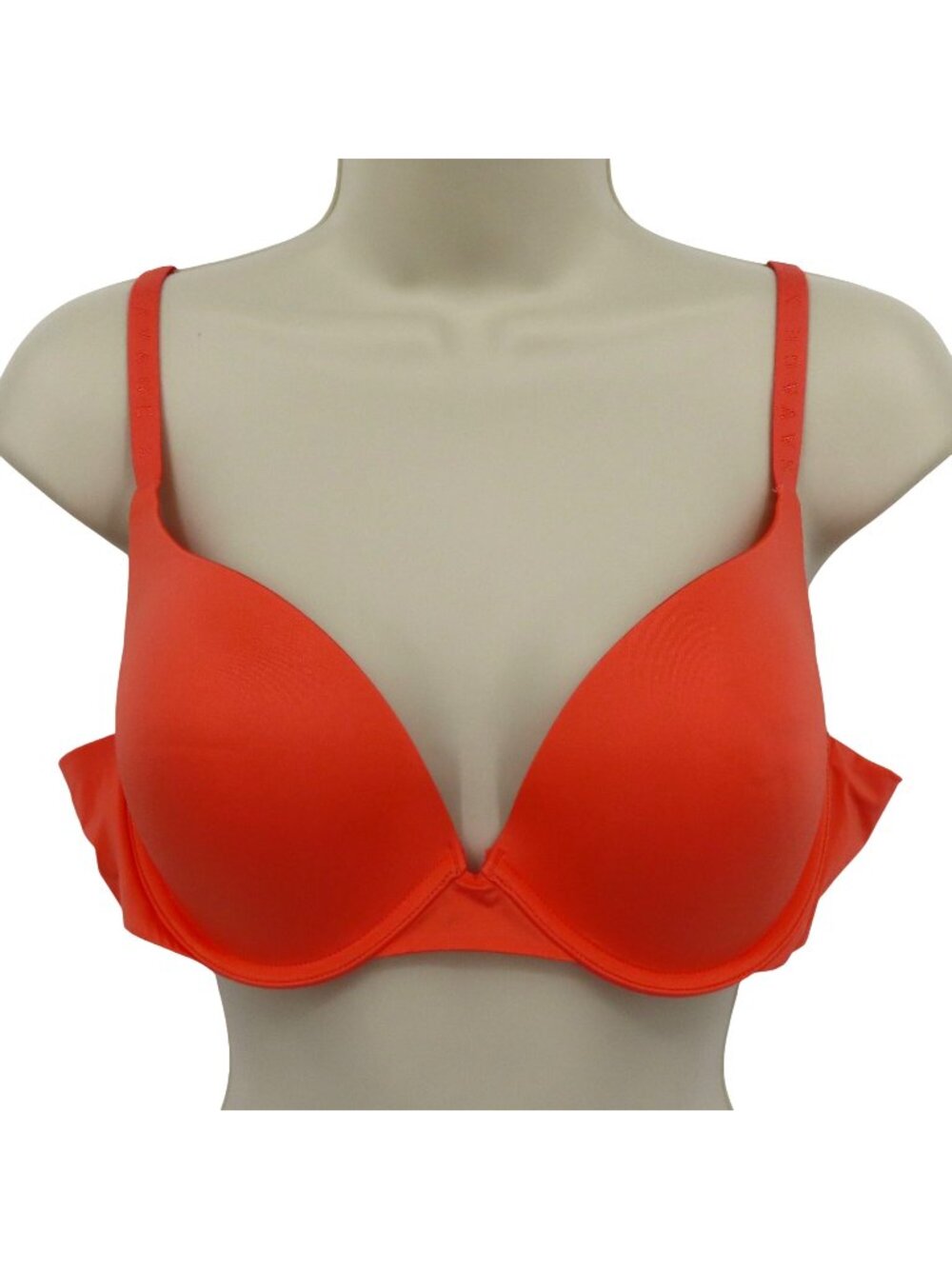 Savage X Fenty Women 38C Solid Coral Orange Pink Underwire Padded T Shirt Bra